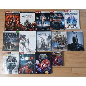 Video Game Strategy Guides Lot of 14 - Mario Galaxy, Halo, Tekken, Disgaea, Etc